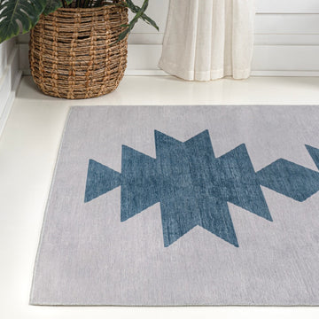 Chayton Minimalist Geometric Machine-washable Area Rug